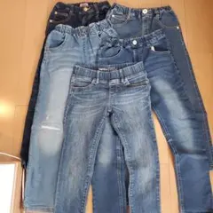 おまけ付き　デニム　130㎝　5本　まとめ売り！