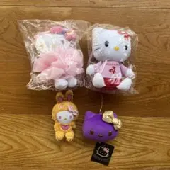 ハローキティ ぬいぐるみ 4体セット　レトロ