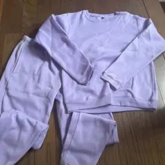 ライトパープル スウェット 上下セット 160