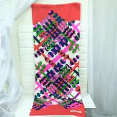 クリスチャンディオール シルクスカーフ オレンジ ピンク ネイビー Dior