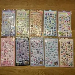 ボンボンドロップシール　3Dシール　ぷくぷくシール　まとめ売り　お得10枚セット