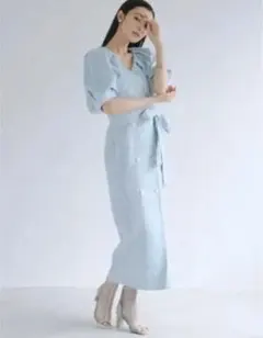 snidel ツイードトレンチワンピース