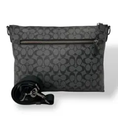 コーチ　ショルダーバッグ　グラハム　シグネチャー　大容量　A4可　PVCレザー