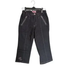 mezzo pianoメゾピアノ デニムパンツ ブラック ドット リボン 160