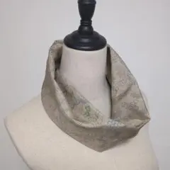 着物リメイク　大島紬（絹）ハンドメイド　スヌード　保温、保湿、日焼け予防