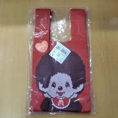 モンチッチ　ニットトートバッグ　レッド