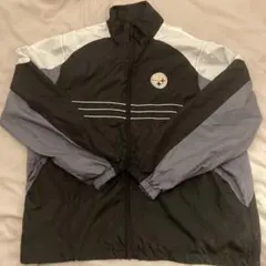 タイムセール【好配色】Reebok NFL ナイロンジャケット ブラック/グレー