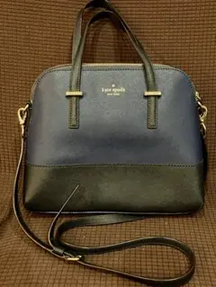 kate spade ネイビー ブラック　2WAY ハンドバッグ ショルダー