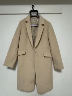 ミッシュマッシュ　MISCH MASCH ベージュ チェスターコート ウール混合