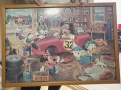 【レトロ】ディズニー ミッキー 1000ピース 額付き ヴィンテージ