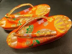 京美 七五三 子供用 高級草履 和装小物 下駄 金刺繍 桜さくら 金糸