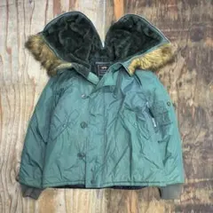 00s Alpha N-2B フライトジャケット 短丈 グリーン VINTAGE