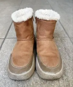 ZARAブラウン スエード風 ファーブーツ サイズ30（19cm）