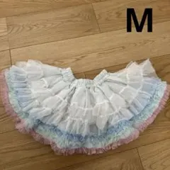 パンパンチュチュ　チュチュ　スカート　水色　ブルー　ラメ　M