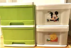 ディズニー】くまのプーさん3段収納ケース3種＆コロコロクリーナー 