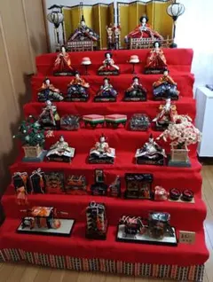 三越のひな人形 【2/2】三越 雛人形 7段5段兼用 80年以上前