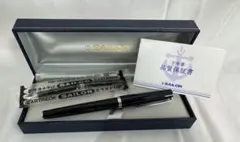 希少 プラチナ 万年筆 18K WG ストライプ 細字 ヴィンテージ シルバー 希少 プラチナ 万年筆 18K WG ストライプ 細字 ヴィンテージ シルバー