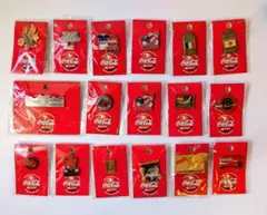 未開封〈2002 FIFA ワールドカップ 公式ピンバッジ17種 コカ・コーラ〉