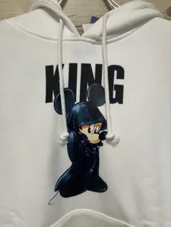 M キングダムハーツ パーカー ホワイト　ミッキーマウス　ミッキー　ディズニー