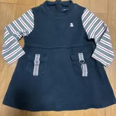 BURBERRY ボーダー　クマ　長袖　ワンピース　スカート　80のサムネイル