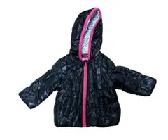 子供服　キッズ　ジャンバー　ブルゾン　ジャケット　フード付き　黒　80cm