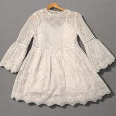 ZARA ザラウーマン 刺繍レース チュニックワンピース