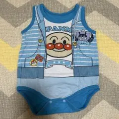 ⑦アンパンマン 青いストライプ肌着 80