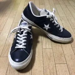 廃番品❗️日本製 コンバース ワンスター レザー ネイビー 27.5cm