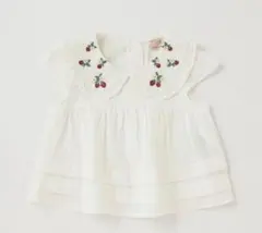 イチゴ刺しゅうブラウス　プティマイン