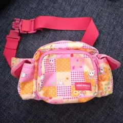 miki HOUSE 　ウサギ柄 ボディバッグ　ウエストポーチ