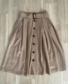 美品✨ INGNI イング 前ボタン チノ フレア　ロングスカート　ブラウン