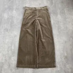 C340 美品 23區DENIM 絲絨 寬管褲 彈性 棕色 34