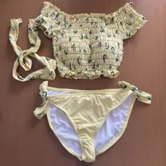 花柄シャーリングビキニ セパレート水着のサムネイル