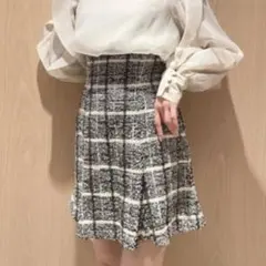snidel フレアーミニスカショーパン ツイード スカート