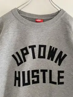 ナイキ　NIKE スウェット　ラグランスリーブ　グレー　2段ロゴ