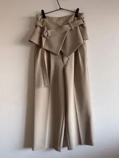 Spick and Span/ダブルクロスツータックパンツ /カマーバンド付