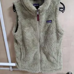 patagonia フリース ベスト　キッズ Lサイズ　ベージュ