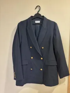 PLST ダブルブレスト ジャケット 紺ブレ 金ボタン ネイビーM