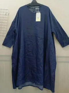 新品dgyコットンデニムワイド ワンピース
