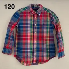 Ralph Lauren ラルフローレン　チェック柄長袖シャツ 120cm