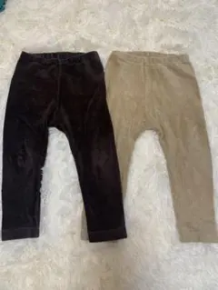 【90㎝】ユニクロベビーコーデュロイ レギンス 2色セット