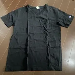 Champion ブラック Vネック Tシャツ M