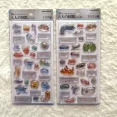 【正規品】 3Dビジュアルコレクション 大人の図鑑シール　クラゲ編 ウミウシ編