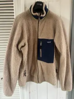 パタゴニア　MENS フリースジャケット ベージュ ネイビー クラッシックレトロ