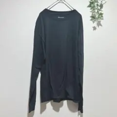 【チャンピオン】メンズ　袖ロゴ 長袖Tシャツ　ブラック Mサイズ