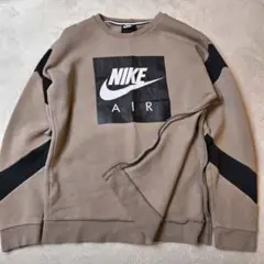 ​希少デザイン ナイキエアー スウェット トレーナー サイドジップ ベージュ S