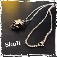 スカル ドクロ シルバーチェーン ネックレス