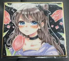 オリジナル手描きイラスト　コピック　アナログ　色紙