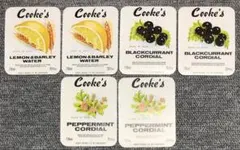 【6枚セット】 海外 USA ヴィンテージ Cooke's ドリンクラベル