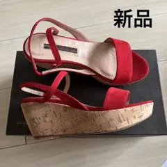 Pellico sunny サンダル　ウェッジソール　赤　レッド　新品 iris